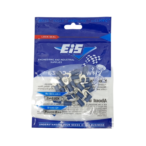 LUG FL FORK BLUE 5.0MM 16-14 20P LUG FL FORK BLUE 5.0MM 16-14 20P