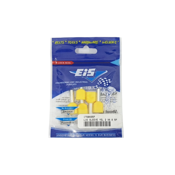 LUG SLEEVE YEL 2 X6.0MM 5P LUG SLEEVE YEL 2 X6.0MM 5P