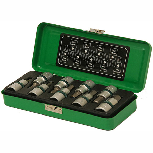 M/TEC HEX BIT SET 9PC 1/2DR M/TEC HEX BIT SET 9PC 1/2DR