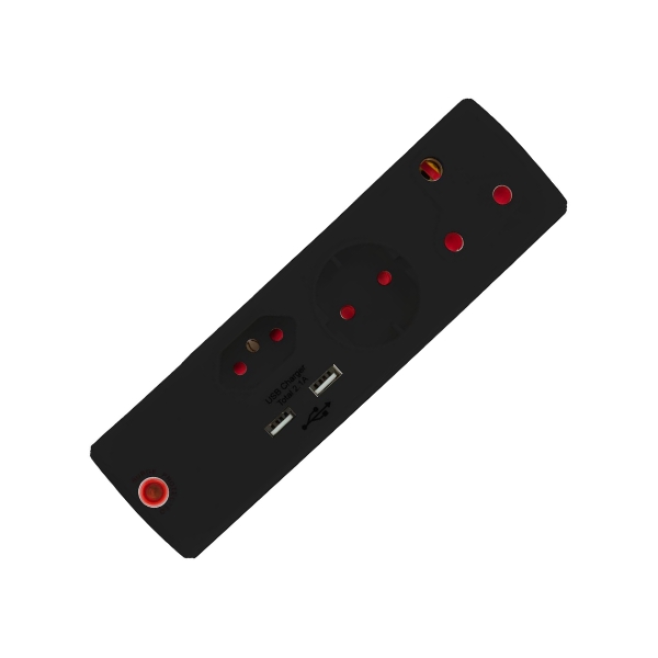 MPLUG 1X5A 1X16A USB SURGE BLK MPLUG 1X5A 1X16A USB SURGE BLK