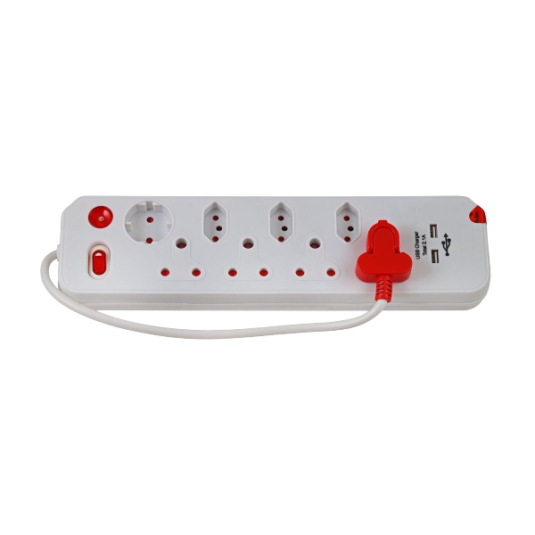 MPLUG 8WAY MEDIUM SURGE 2USB WHITE MPLUG 8WAY MEDIUM SURGE 2USB WHITE