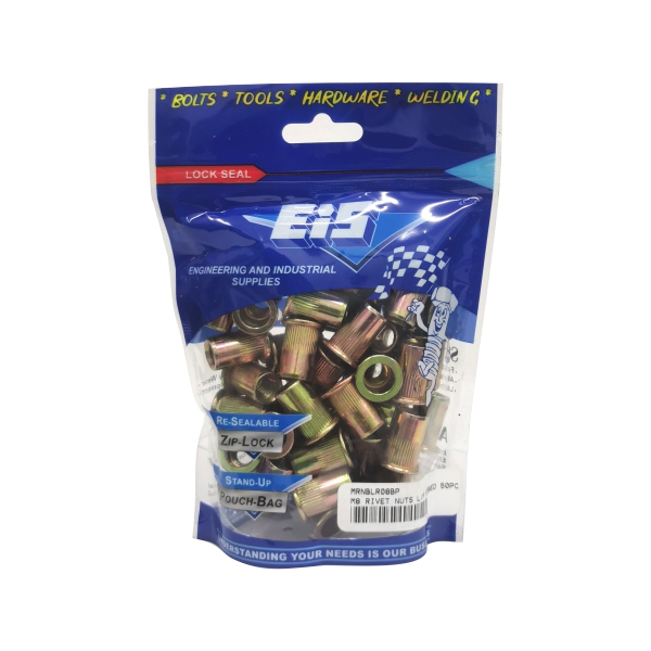 M5 RIVET NUTS L/F RIBBED 50PC M5 RIVET NUTS L/F RIBBED 50PC