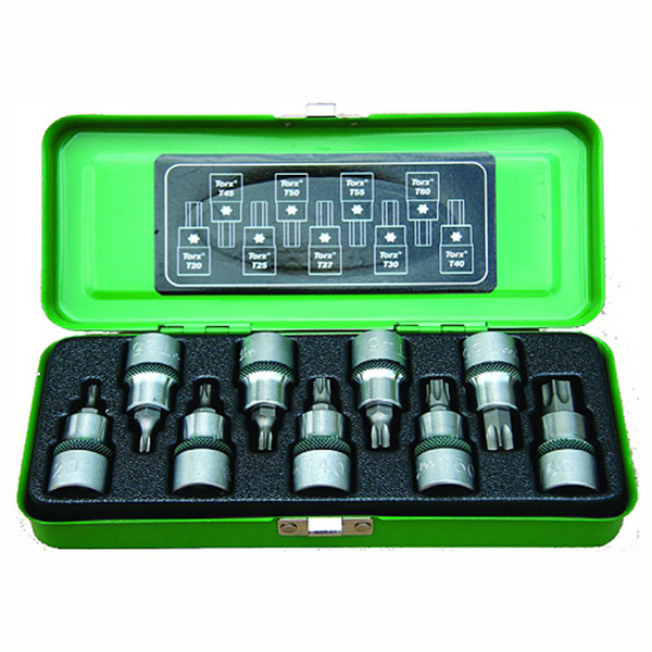 M/TEC TORX BIT SET 9PC 1/2DR M/TEC TORX BIT SET 9PC 1/2DR