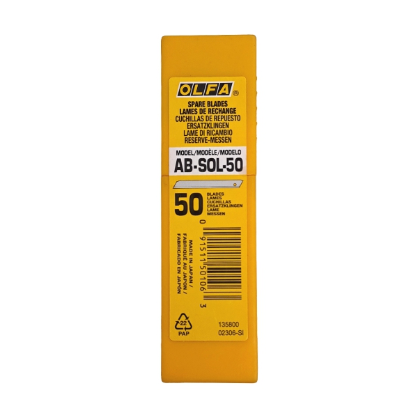OLFA BLADE SOLID 9MM BLA-ABSOL50 OLFA BLADE SOLID 9MM BLA-ABSOL50