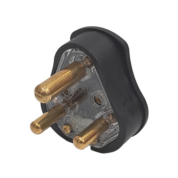 PLUG 16A 3PIN BLK RUBBER HD 1PC PLUG 16A 3PIN BLK RUBBER HD 1PC