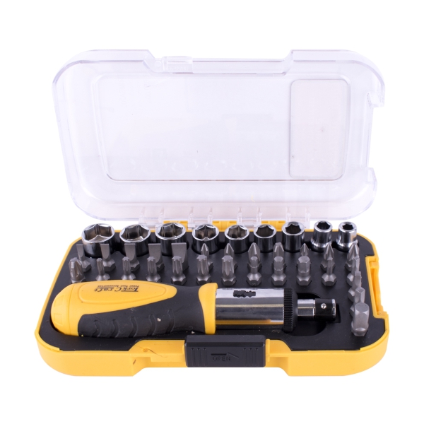 S/DRIVER RATCHET 37PC BIT TORK CRAFT S/DRIVER RATCHET 37PC BIT TORK CRAFT