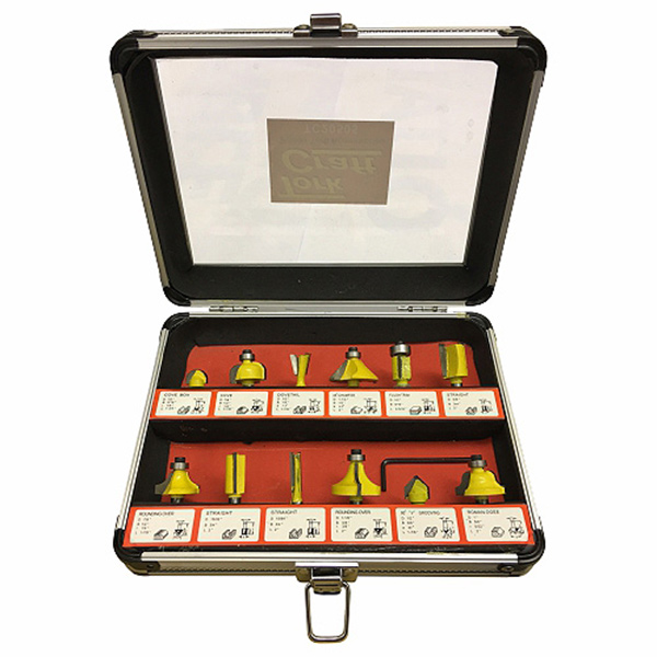 ROUTER BIT SET 12PC 1/4"SHAFT TOLSEN ROUTER BIT SET 12PC 1/4"SHAFT TOLSEN
