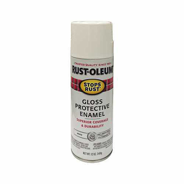 S/PAINT S/RUST GLS WHITE RUST-OLEUM S/PAINT S/RUST GLS WHITE RUST-OLEUM