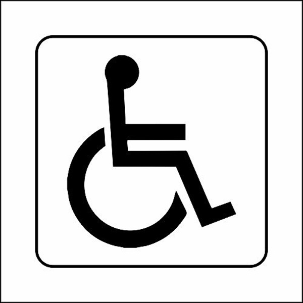 SIGN 150X150 PLA GS14 W/CHAIR SIGN 150X150 PLA GS14 W/CHAIR
