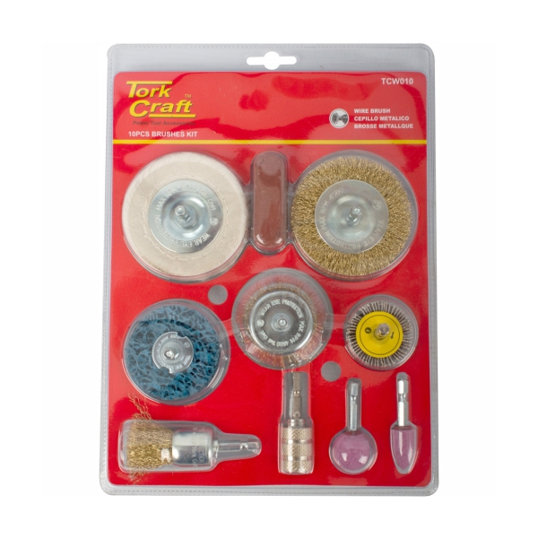 T/CRAFT WIRE BRUSH SET 10PCE T/CRAFT WIRE BRUSH SET 10PCE