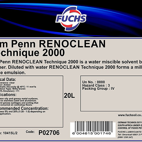 DEGREASER HD SOLVENT BASED 20LT FUCHS (24) DEGREASER HD SOLVENT BASED 20LT FUCHS (24)