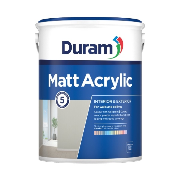 PVA MATT ACRYLIC WHITE 5LT DURAM PVA MATT ACRYLIC WHITE 5LT DURAM
