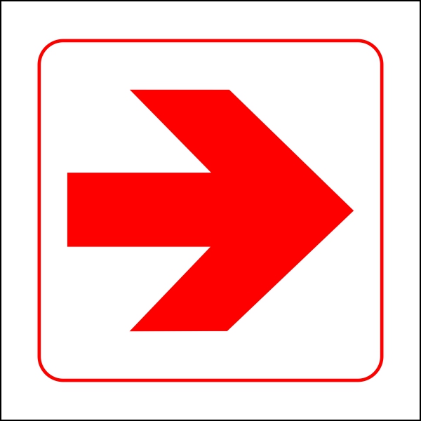 SIGN 150X150 PLA FIRE EXIT ARROW RED SIGN 150X150 PLA FIRE EXIT ARROW RED